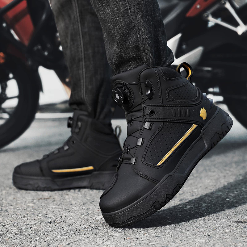 Men Motorcycle Riding Boots Wa - Cycling Commute Shoes recension och pris